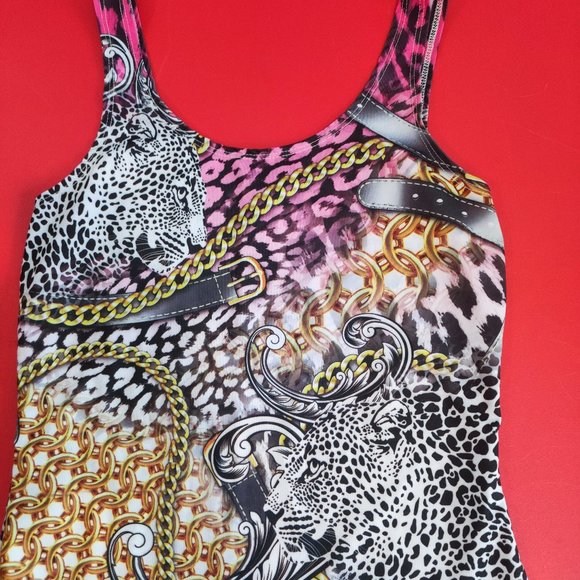 Seduction colourful animal print dress women's size M - Picture 6 of 6
